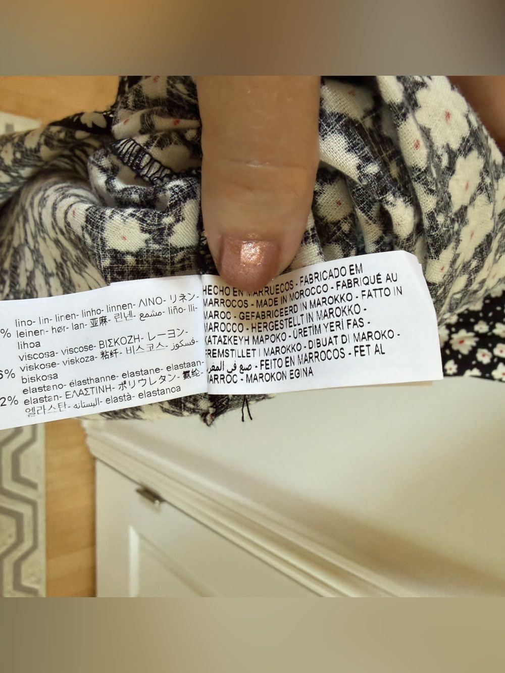 Zara Linen Floral Strapy Midi Dress M NWT - Picture 14 of 14